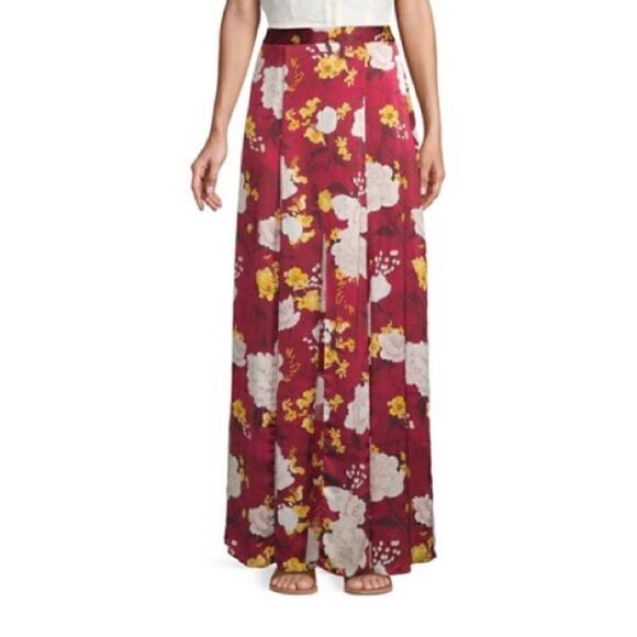 Alice + Olivia Athena Silk Maxi Pleated Skirt - Picture 3 of 11